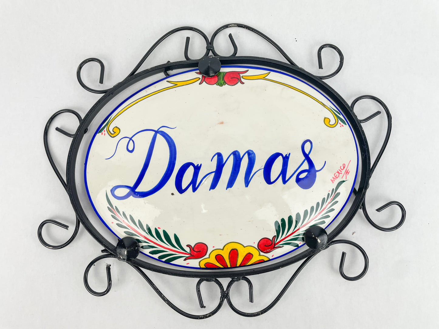Talavera Wall Decor Mexican Ceramic Wall Art With Metal 13 15 Inches Welcome Bienvenidos