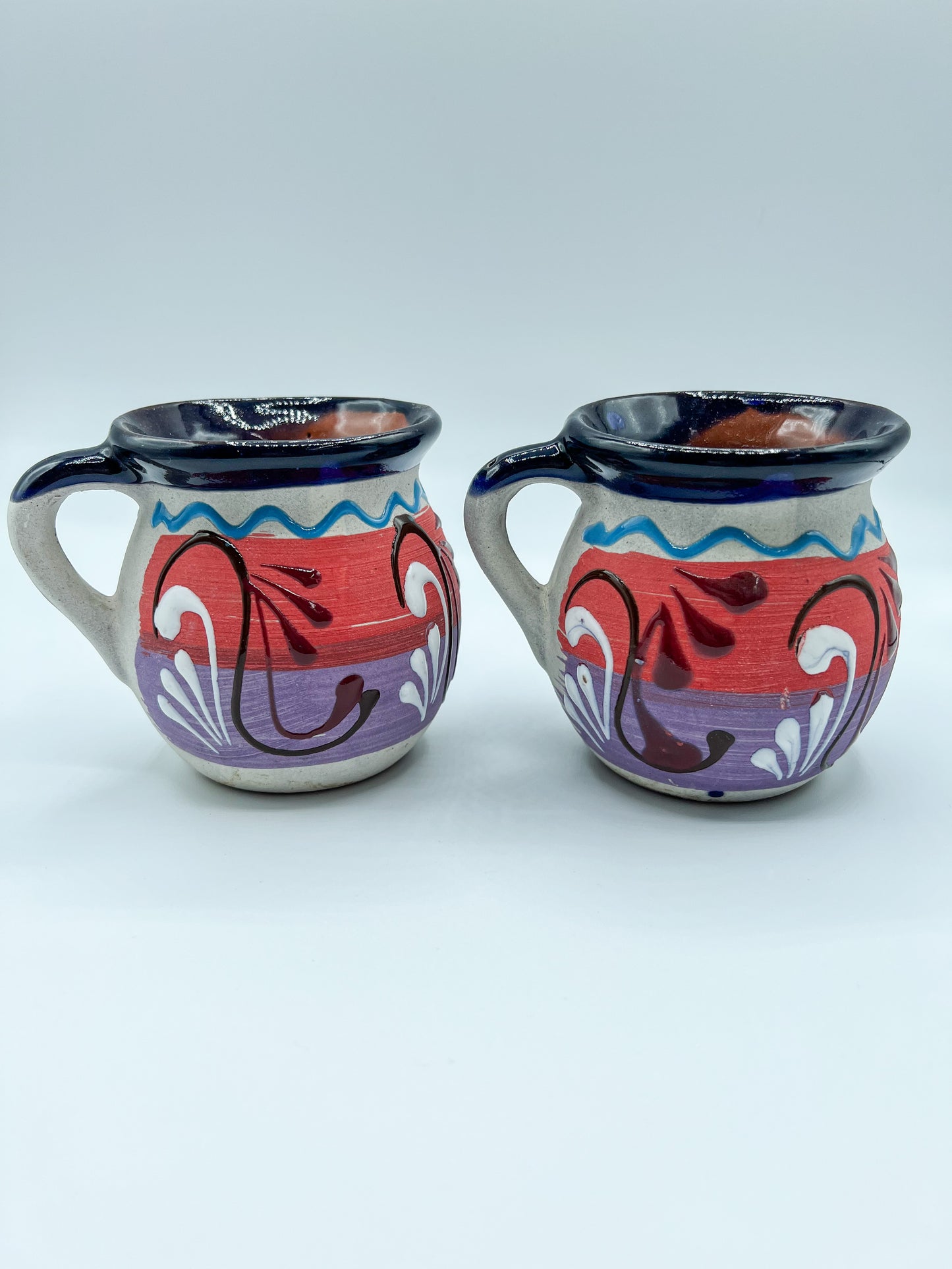 Mexican Mugs 2pc Set Mexican Cups For Drinks Handmade Coffee Mugs