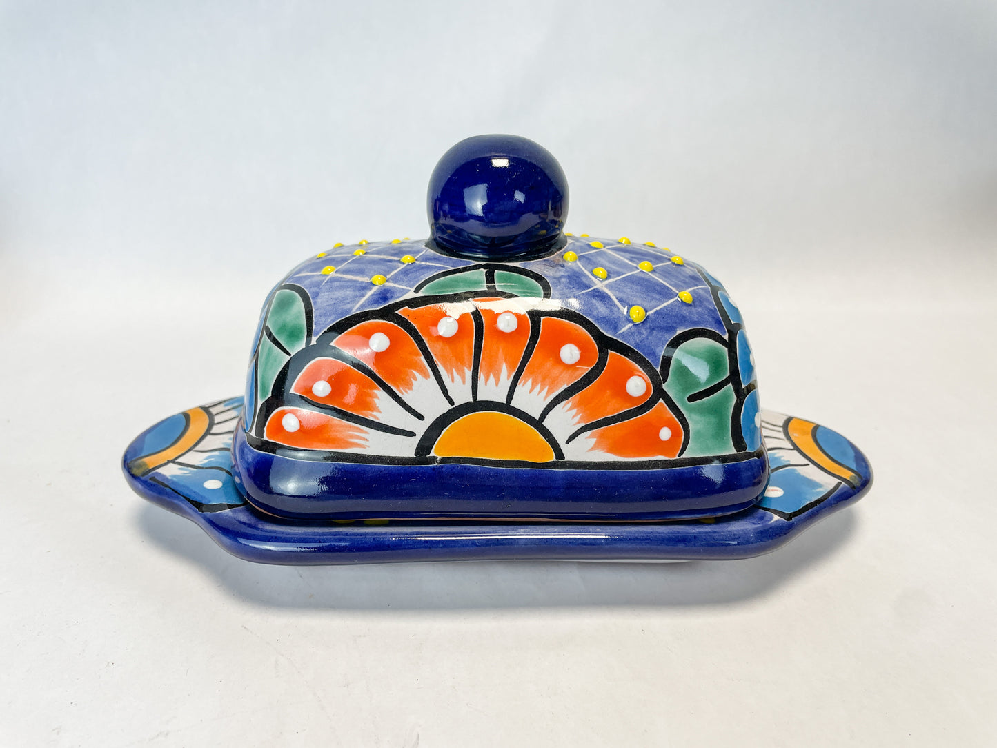 Talavera Butter Dish Mexican Butter Dish Butter Holder Mexican Pottery Talavera pottery