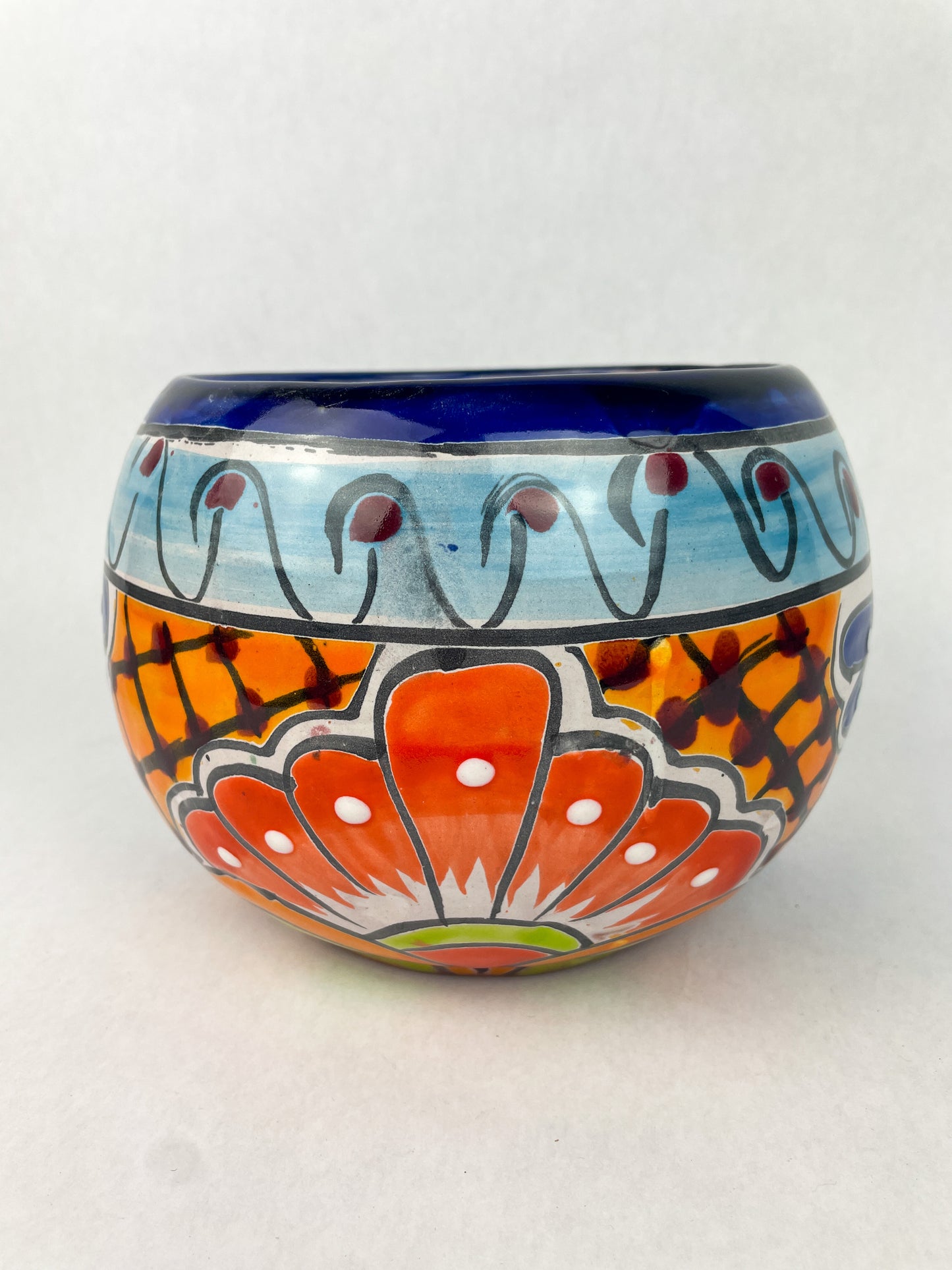Talavera Flower Pot Small Planter Round Flower Pot