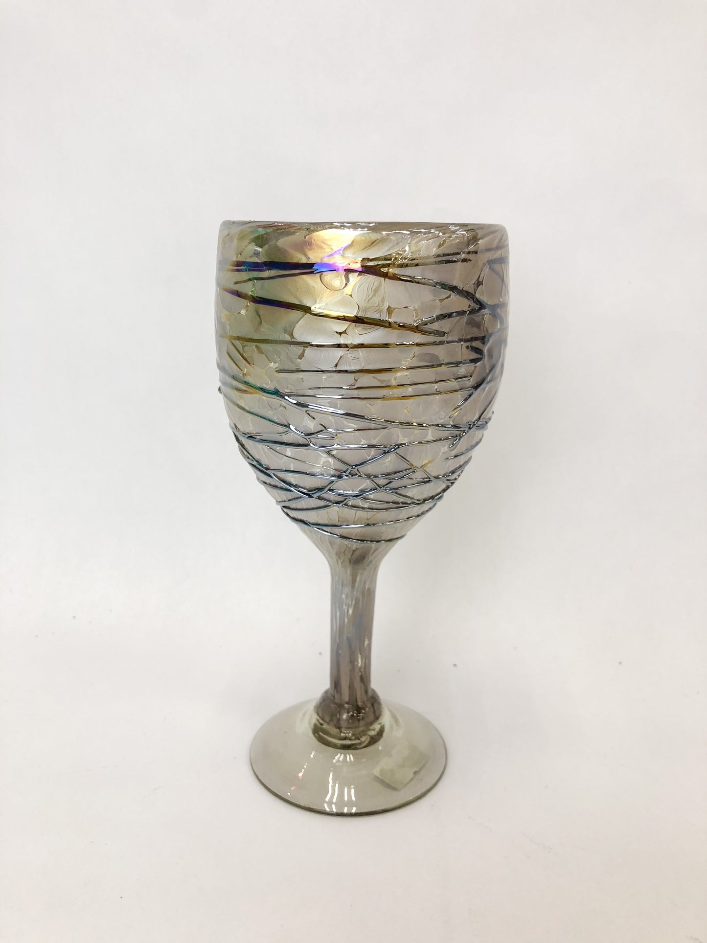 Mexican Glassware 2 pc Set Blue Rim Glassware Mexican Blown Glassware