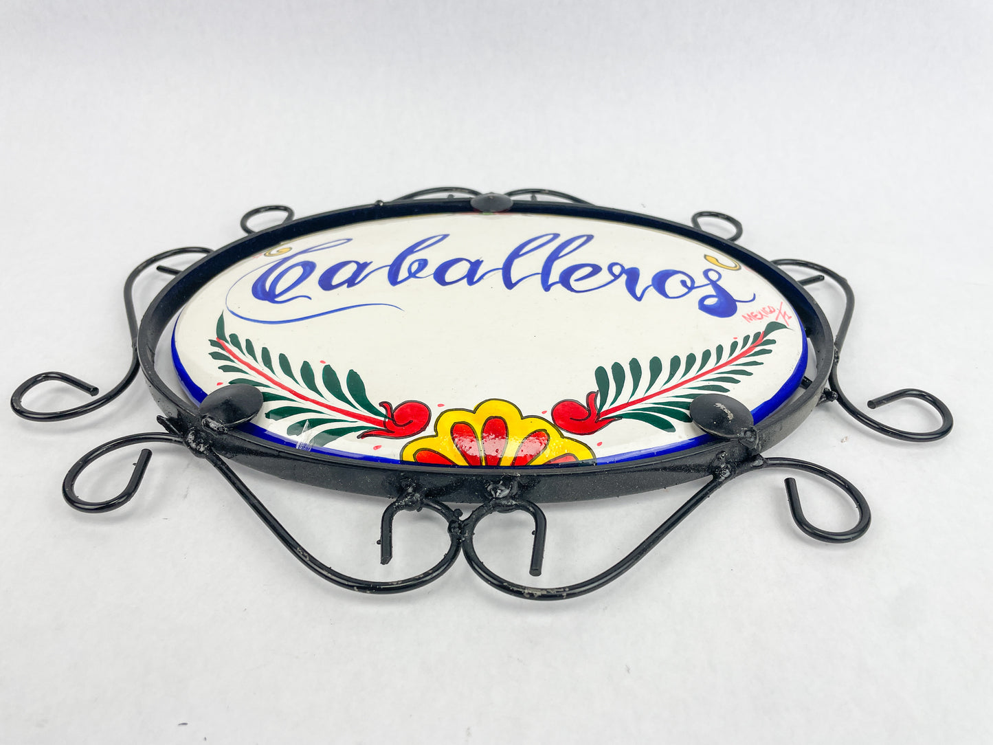 Talavera Wall Decor Mexican Ceramic Wall Art With Metal 13 15 Inches Welcome Bienvenidos
