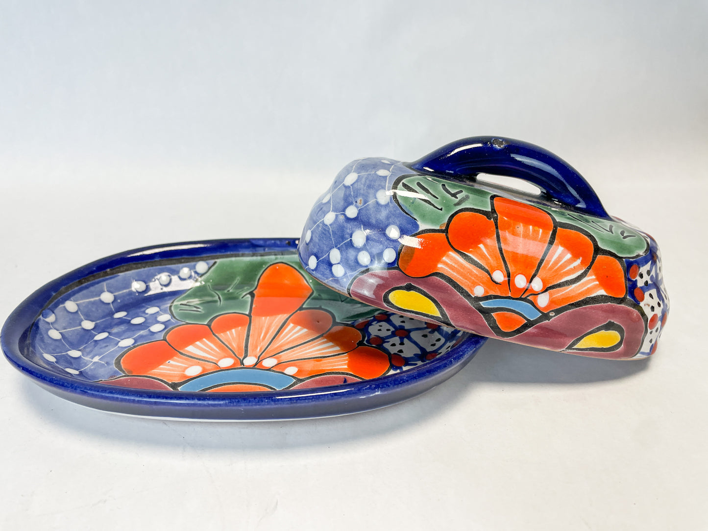 Talavera Butter Dish Mexican Butter Dish Butter Holder Mexican Pottery Talavera pottery