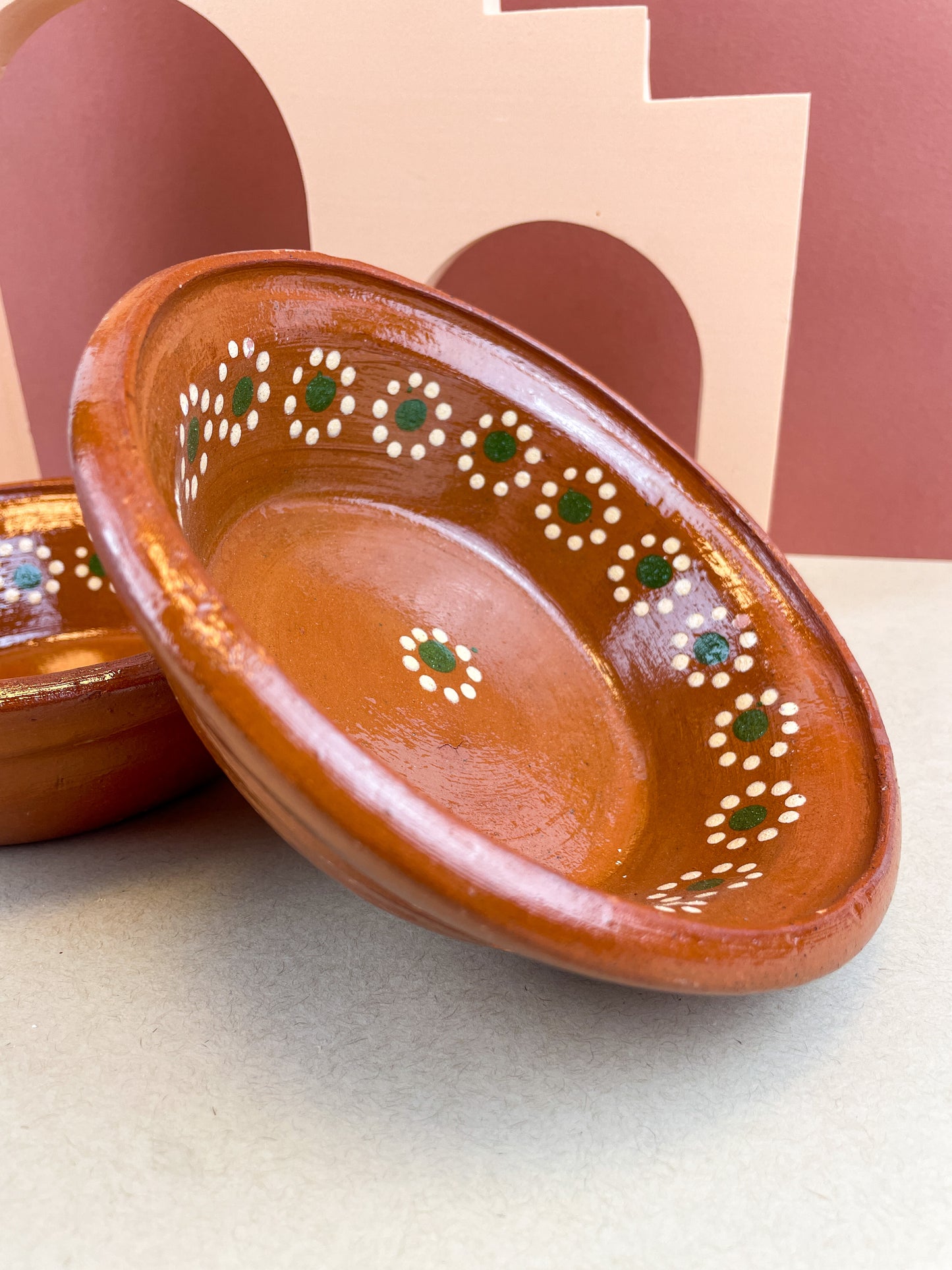 Tonala Mexican Clay Bowl Set of 4 Traditional Clay Bowls Plato Pozolero De Barro Lead Free