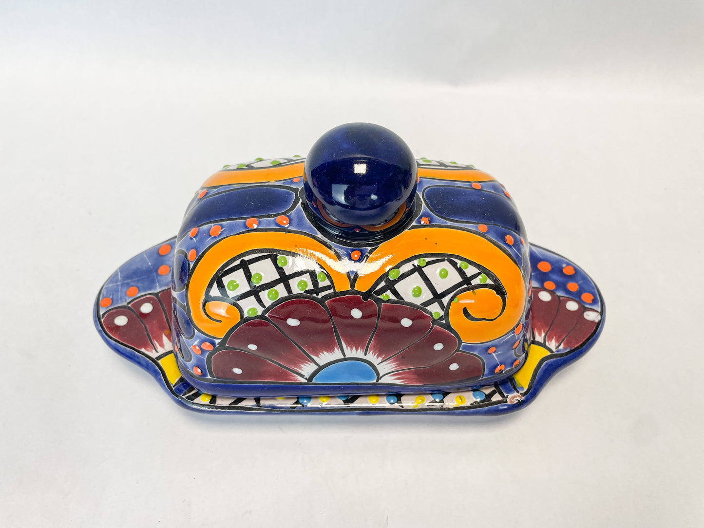 Talavera Butter Dish Mexican Butter Dish Butter Holder Mexican Pottery Talavera pottery