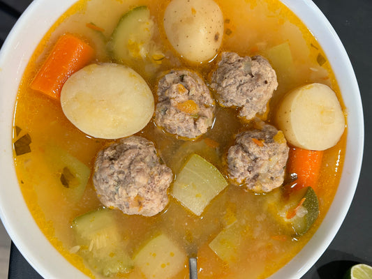 Albondigas Receta Mexicana Puerco (Pork Mexican Meatball Soup)