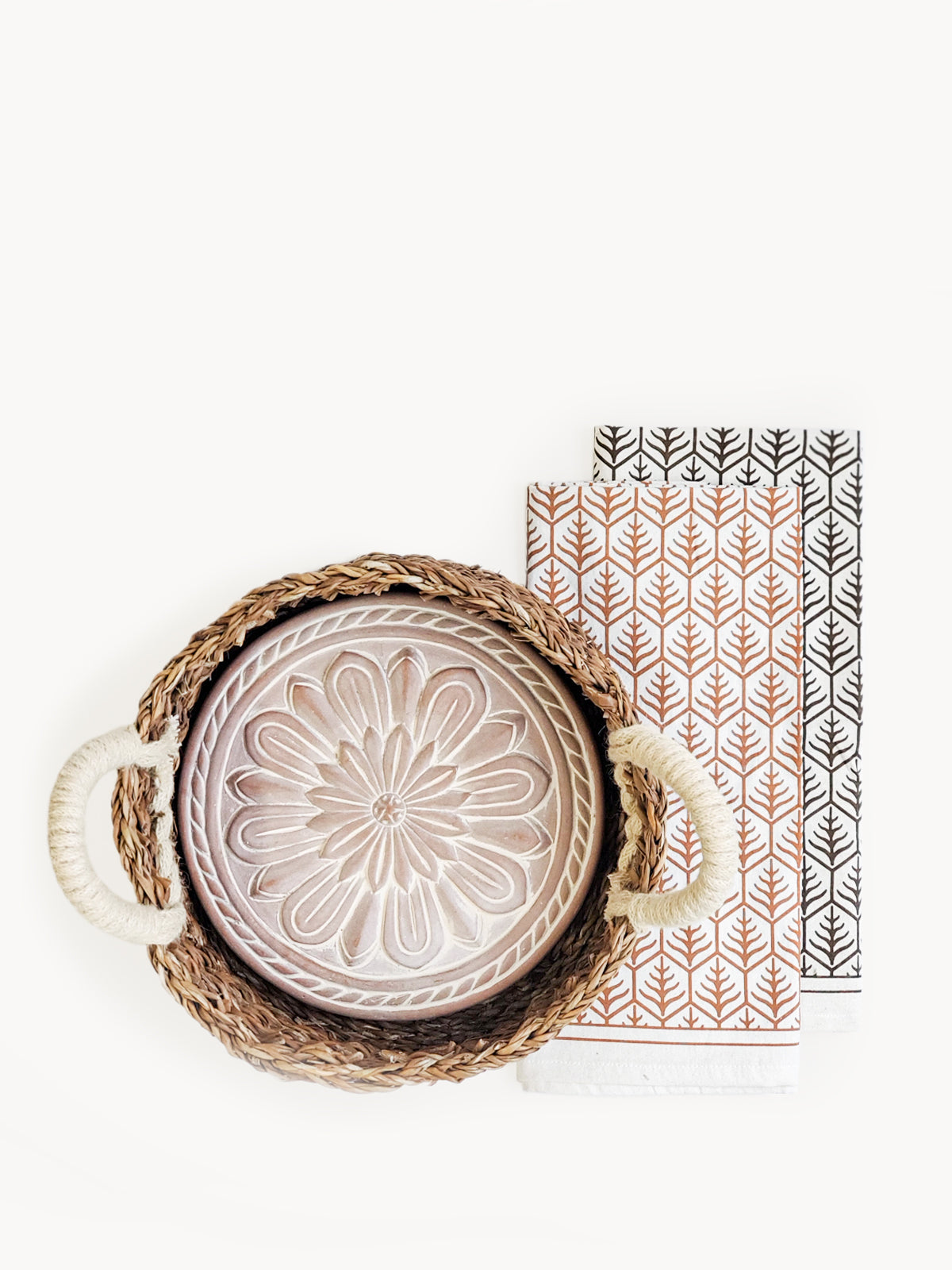 Tortilla Warmer & Basket Gift Set  Vintage Flower - Tortillero