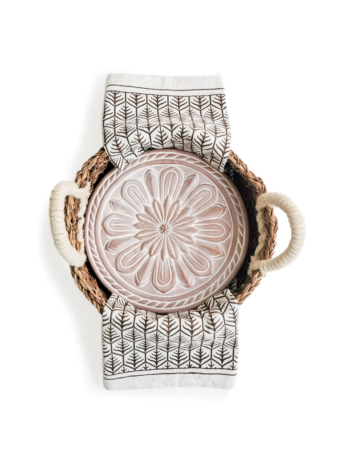 Tortilla Warmer & Basket Gift Set  Vintage Flower - Tortillero