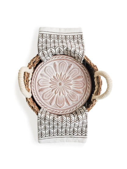 Tortilla Warmer & Basket Gift Set  Vintage Flower - Tortillero