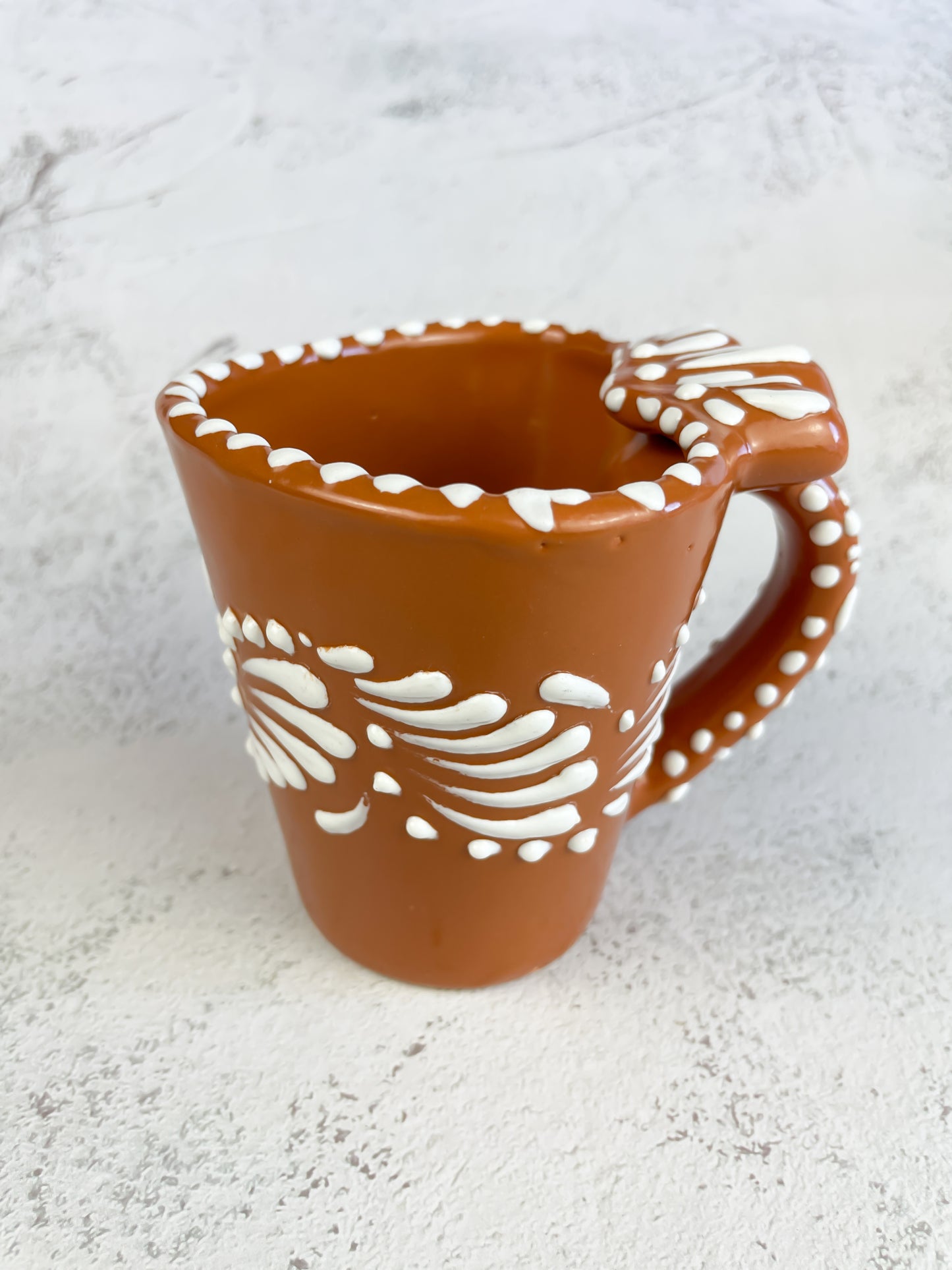 Heart Shaped Talavera Coffee Mug Set With Spoon