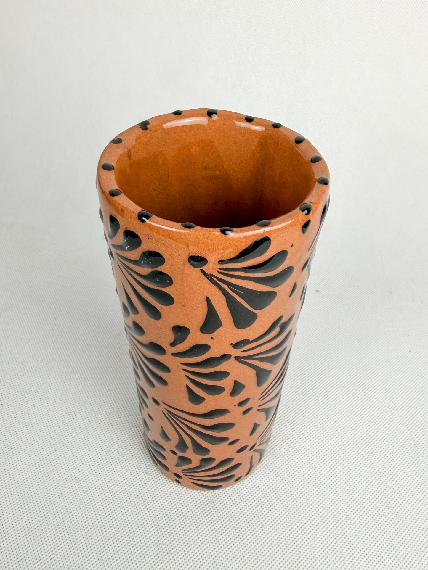 Brown Talavera Style Pitcher Set -  Juego Jarra Cafe