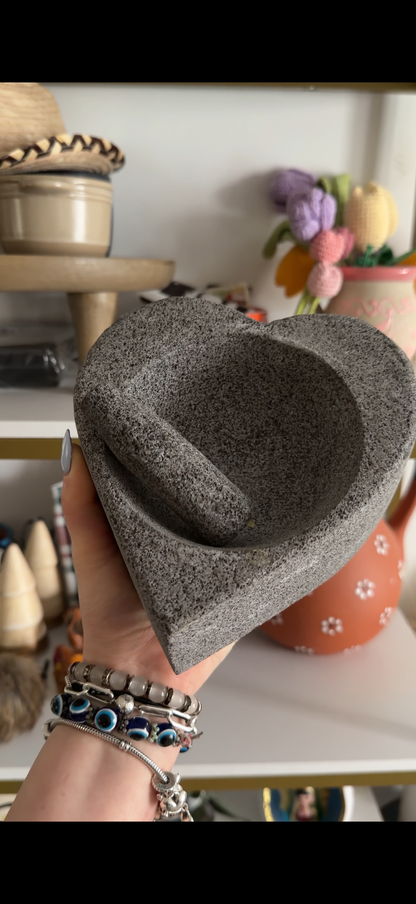 Original Heart Molcajete 100% Volcanic - Molcajete Corazon