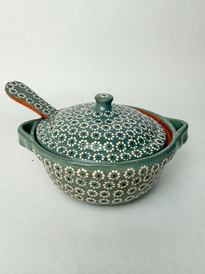 Michoacan Capulineado Clay Small Cazuelas - Cazuelitas De Barro