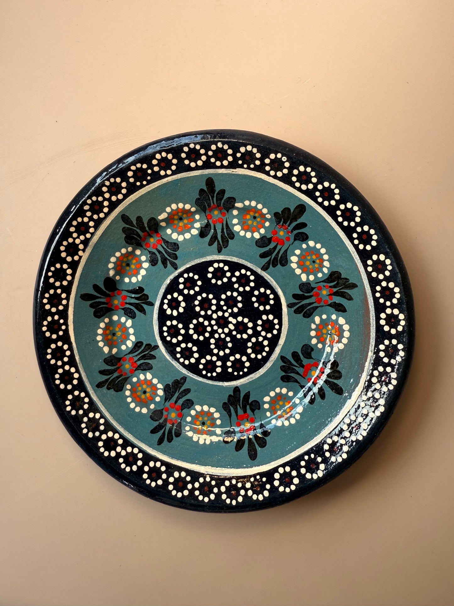 Michoacan Mexican Clay Mug and Plate Set Lead Free Clay Mug Taza
