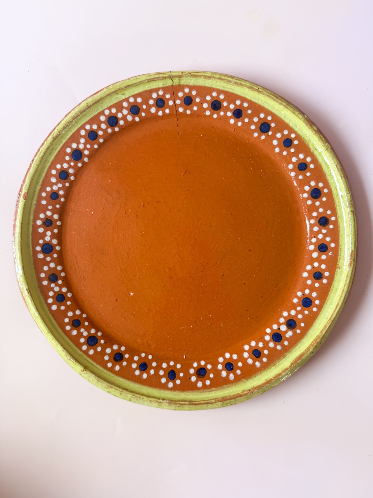 Mexican Clay Dinner Plates Set Round Mexican Plates