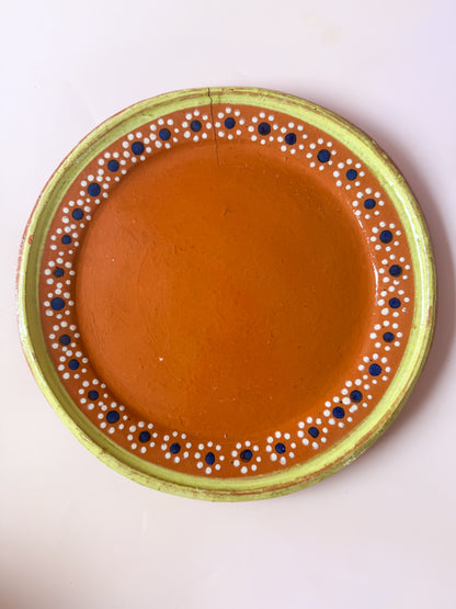 Mexican Clay Dinner Plates Set Round Mexican Plates