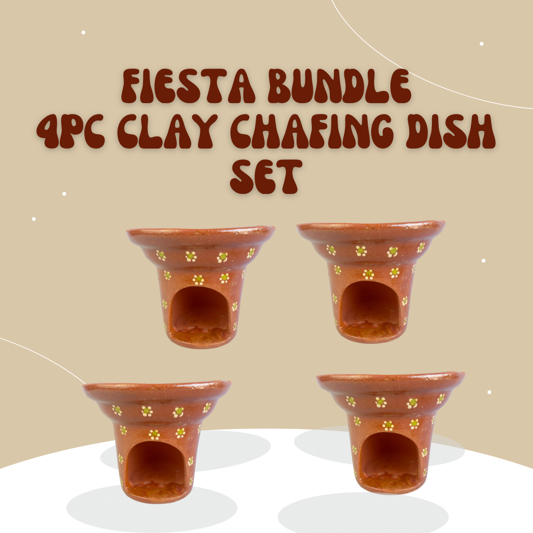 Wholesale 2 & 4pc Mexican Clay Chafing Dish - Anafre Barro