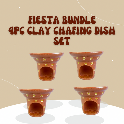 Wholesale 2 & 4pc Mexican Clay Chafing Dish - Anafre Barro
