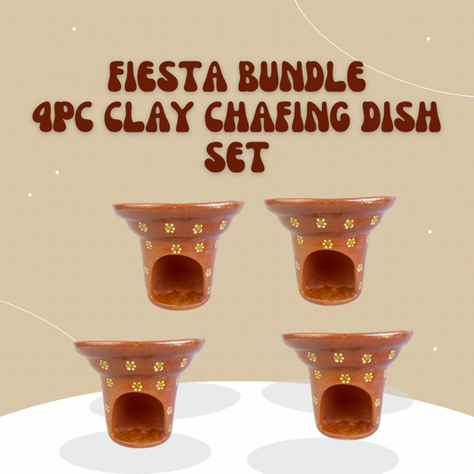 Wholesale 2 & 4pc Mexican Clay Chafing Dish - Anafre Barro
