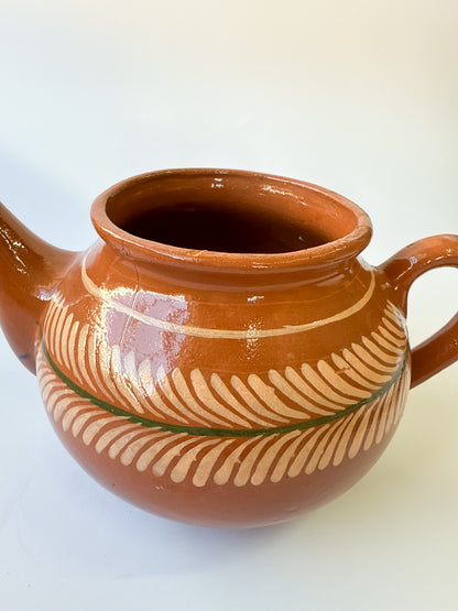 Michoacan Mexican Tea Pot Tetera de Barro Lead Free Pottery Tea Pot Mexican Clay Pot