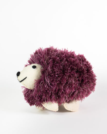 Plum Berry Handmade Plush Stuffed Hedgehog