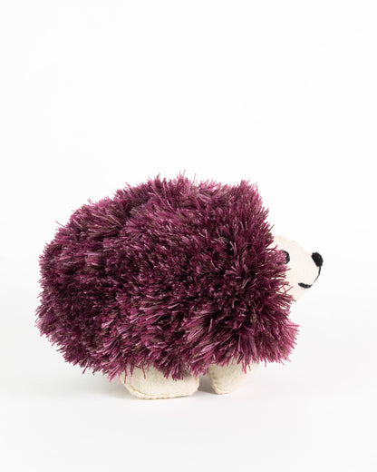 Plum Berry Handmade Plush Stuffed Hedgehog