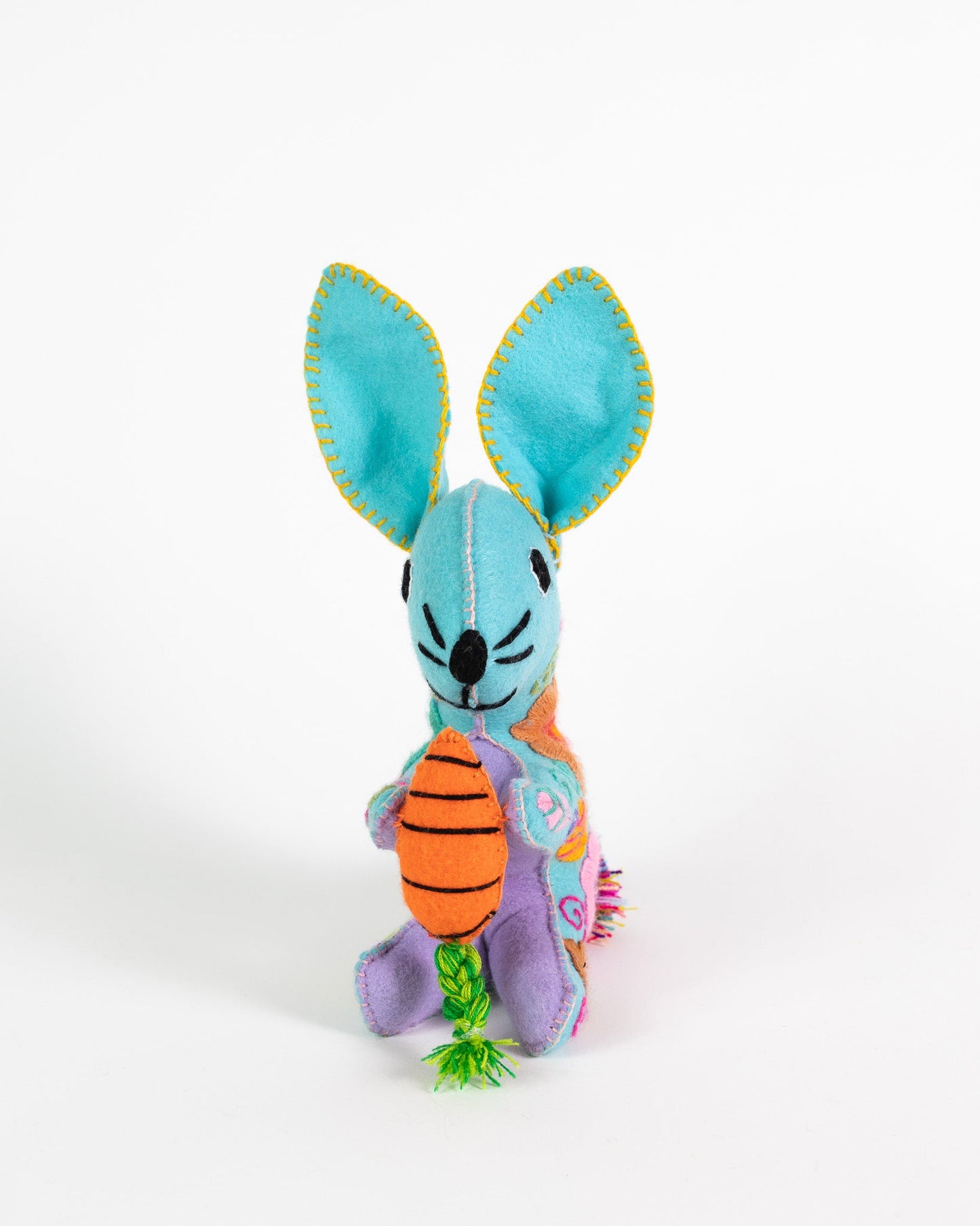 Turquoise Handmade Plush Stuffed Bunny