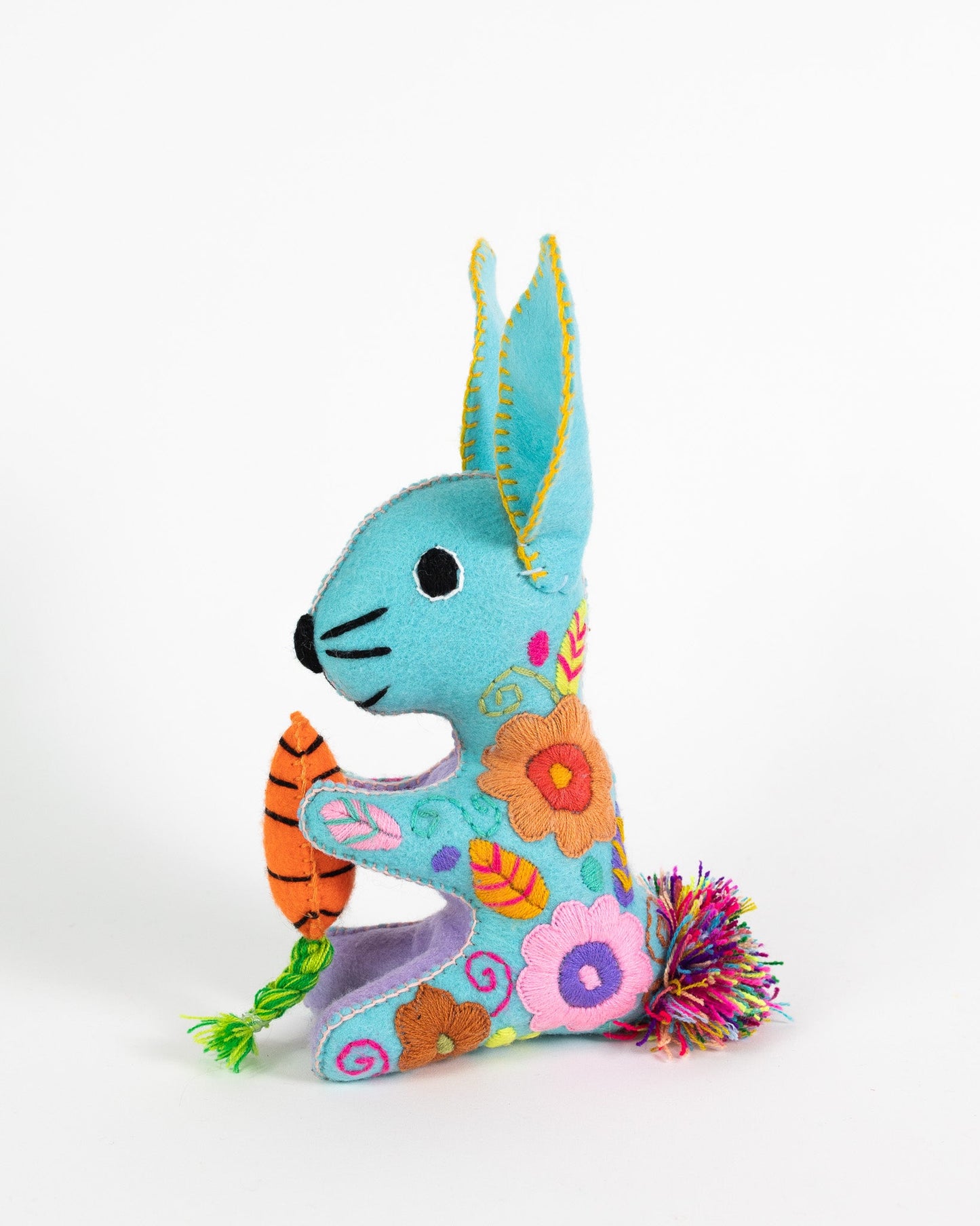 Turquoise Handmade Plush Stuffed Bunny