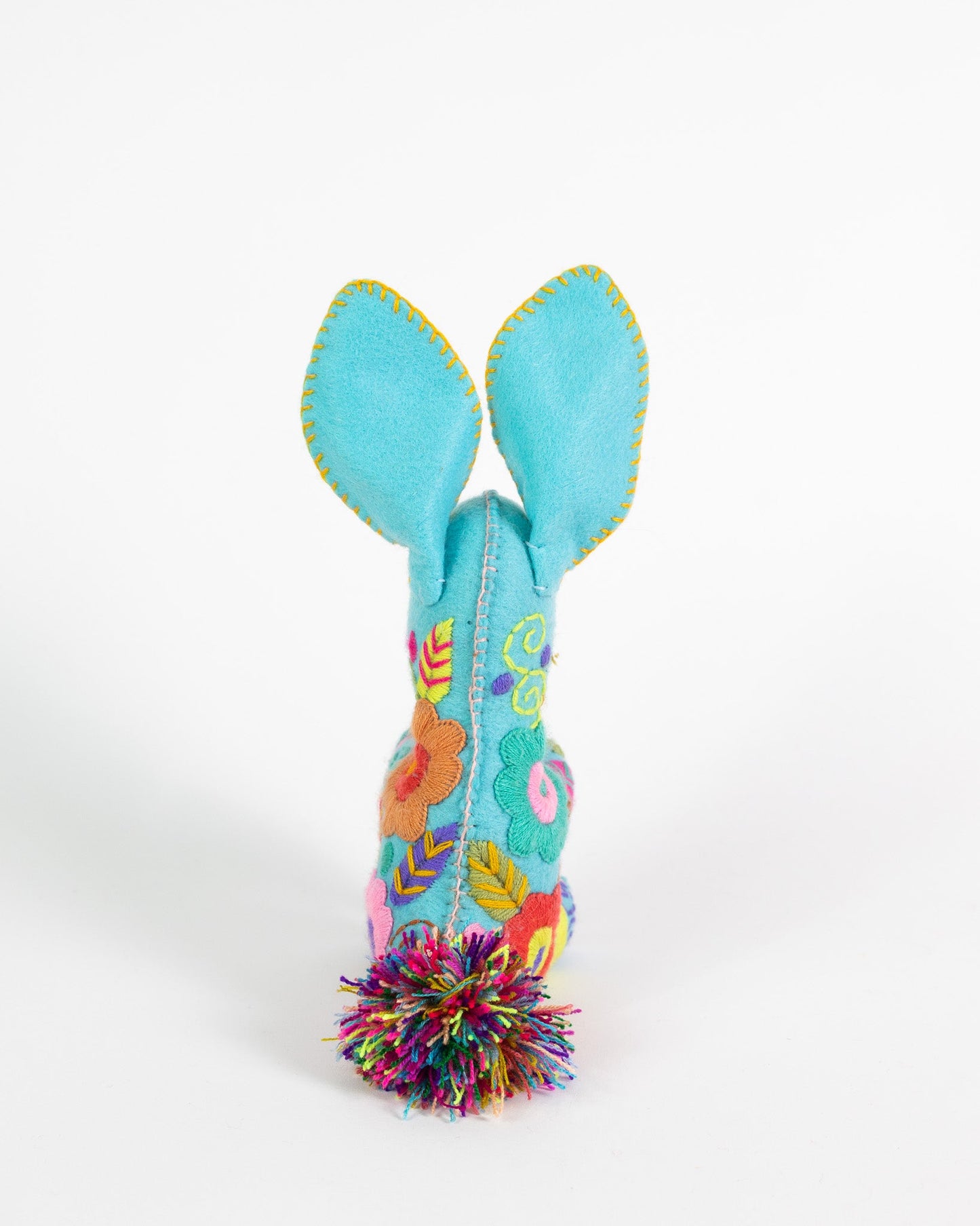 Turquoise Handmade Plush Stuffed Bunny