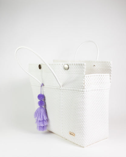 Solid White Overnight Duffel