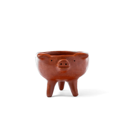 Oaxaca Red Clay Pig Bowl - Marranito Barro