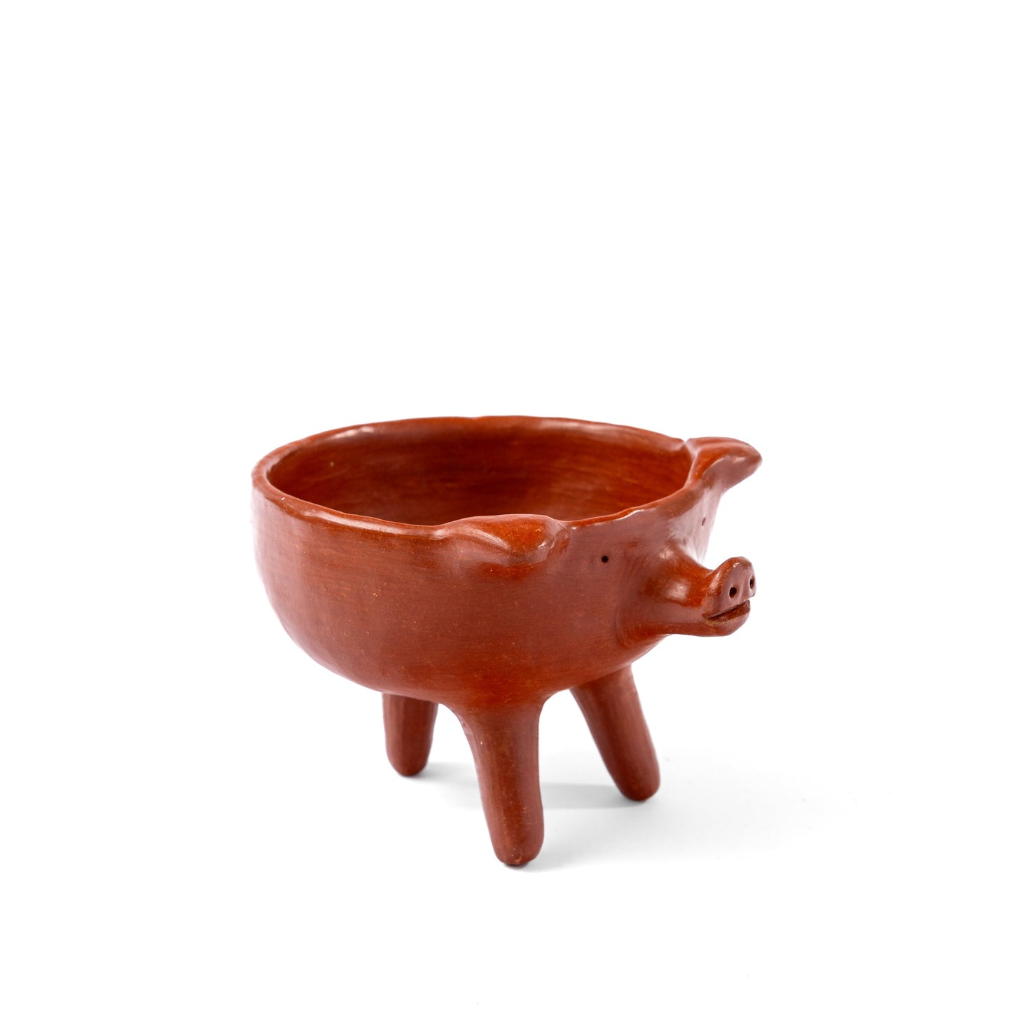 Oaxaca Red Clay Pig Bowl - Marranito Barro