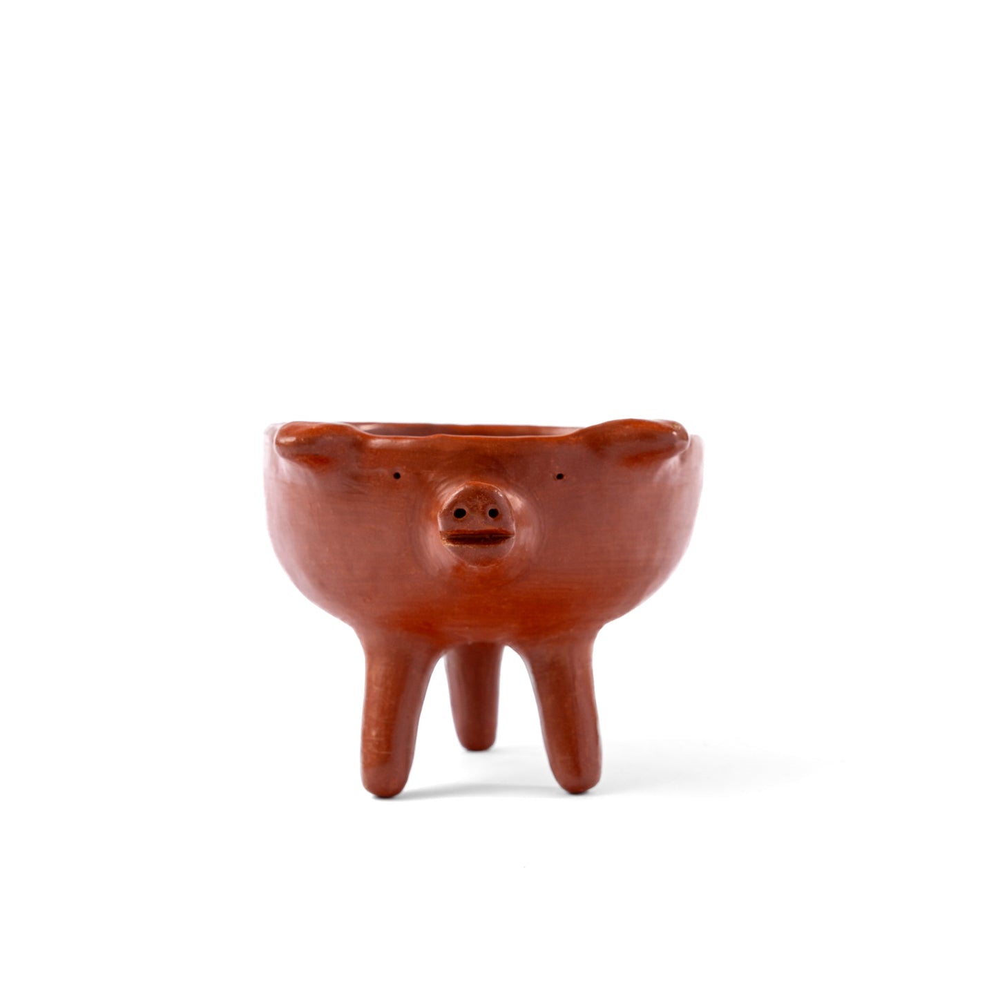 Oaxaca Red Clay Pig Bowl - Marranito Barro