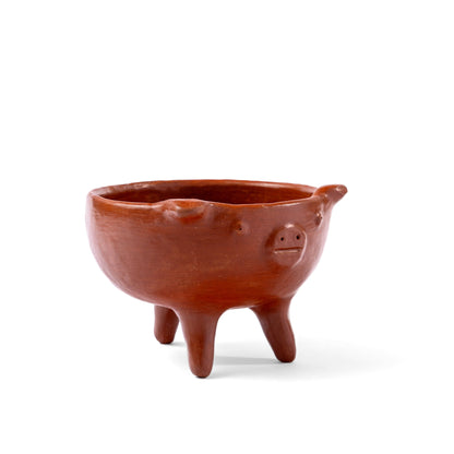 Oaxaca Red Clay Pig Bowl - Marranito Barro