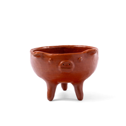 Oaxaca Red Clay Pig Bowl - Marranito Barro