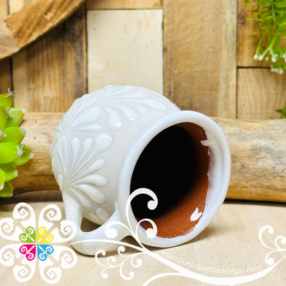 Engobe/White Espiga Pato Pitcher Set - 4 Mugs