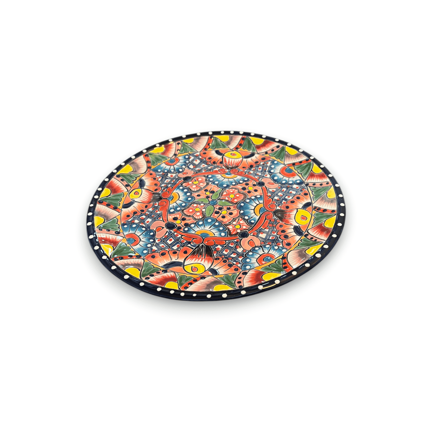 10" Talavera Dinner Plate | Colorful Mexican Dinnerware