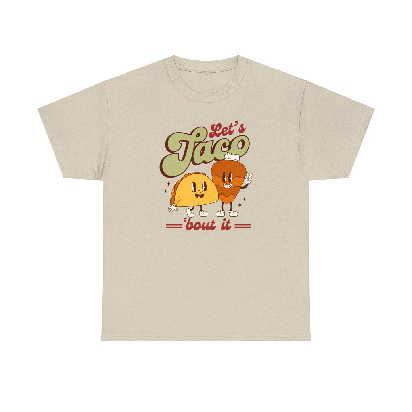 Let’s taco about it Unisex Heavy Cotton Tee. Tacos Al pastor shirt for Mexican or taco lover.