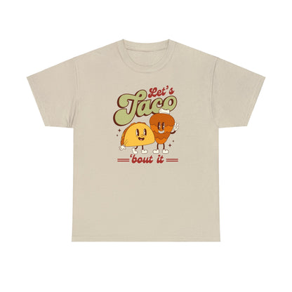 Let’s taco about it Unisex Heavy Cotton Tee. Tacos Al pastor shirt for Mexican or taco lover.
