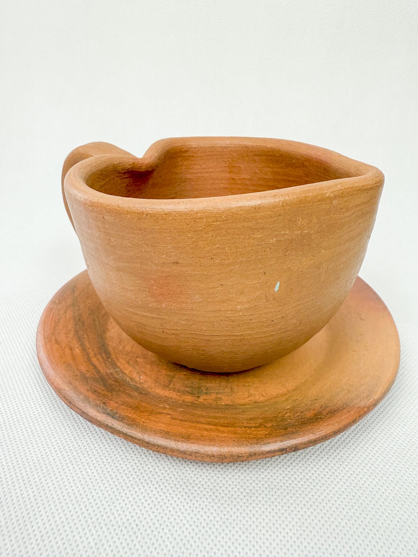 Oaxaca Red Clay Pottery Heart Mug Taza Corazon Heart Cup Oaxaca Clay