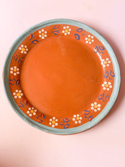 Mexican Clay Dinner Plates Set Round Mexican Plates