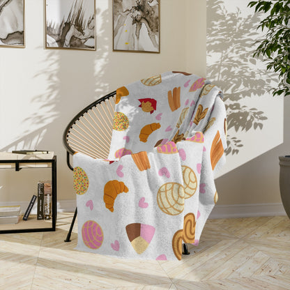 Pan dulce Blanket for Mexican family or Mexican friends. Mexican bread throw blanket for baker.