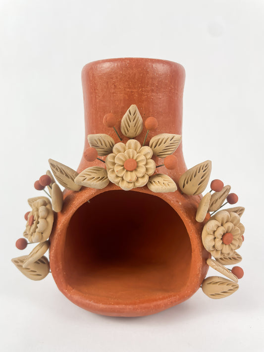 Velasco Oaxaca Pottery Mini Chimenea Clay Filigree Filigrana Oaxacan Pottery Atzompa Pottery
