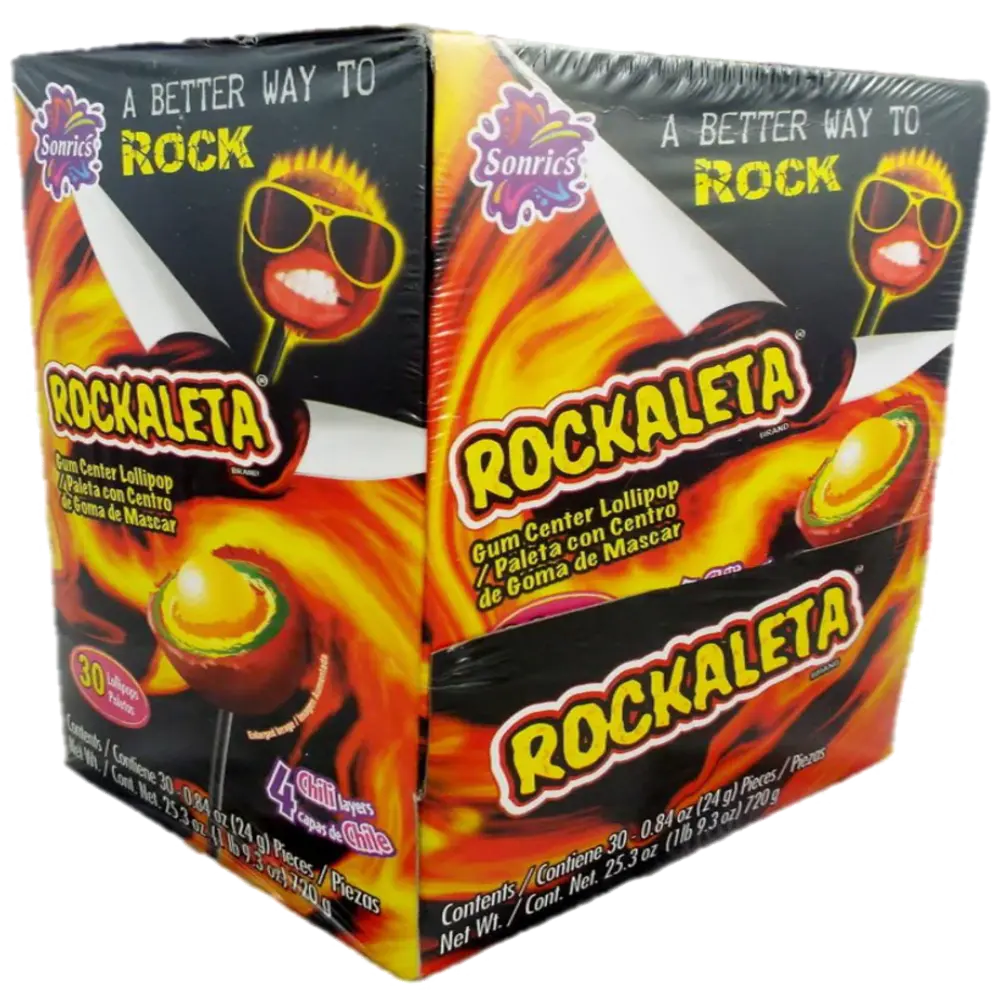 Wholesale Candy Sonrics Rockaleta Display 30 ct