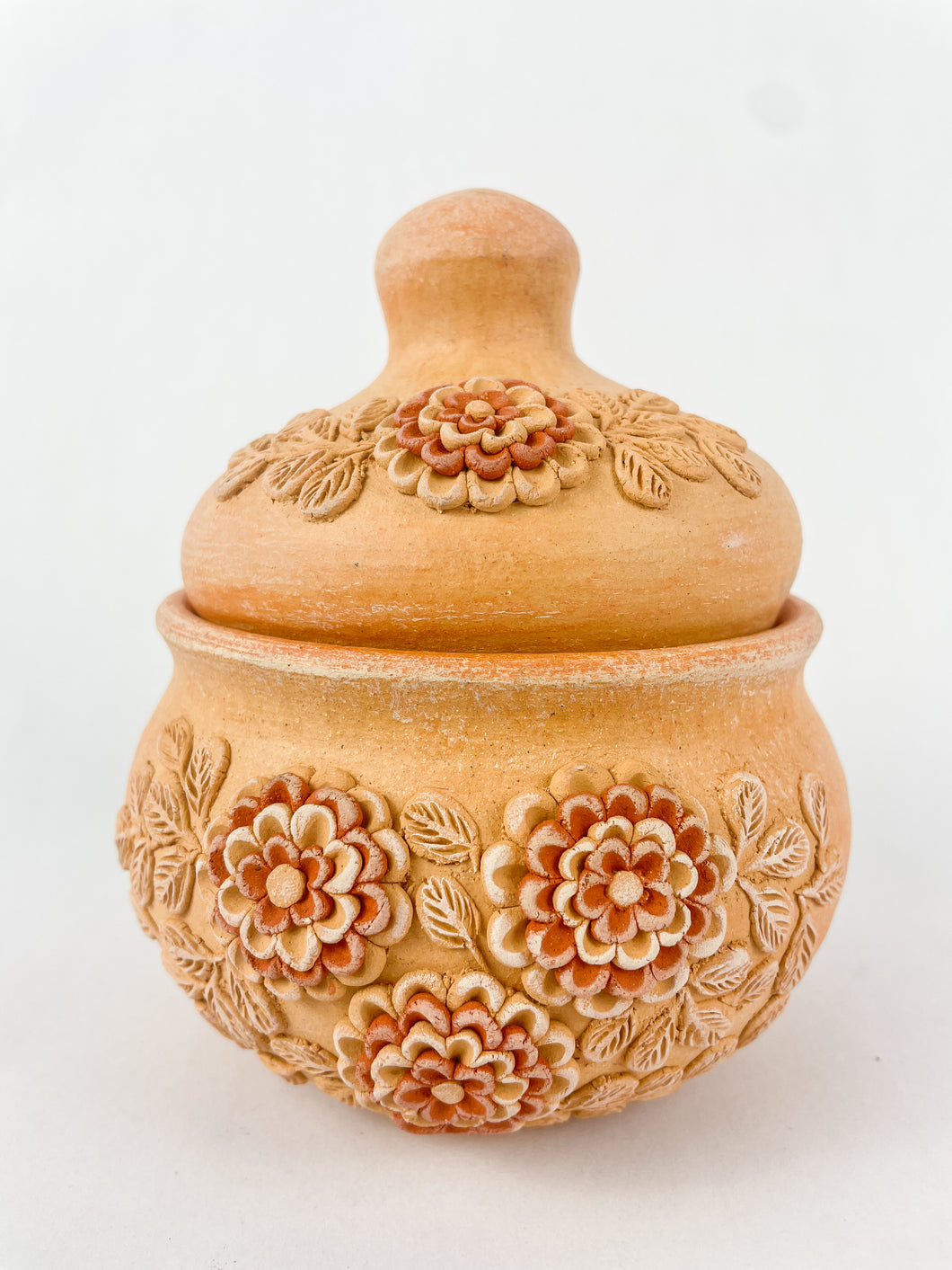 Velasco Oaxaca Pottery Sugar Bowl With Lid Azucarera Clay Filigree Filigrana Oaxacan Pottery Atzompa Pottery