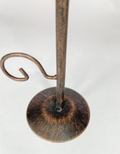 Load image into Gallery viewer, Antique Rustic Brown Metal Candle Holder
