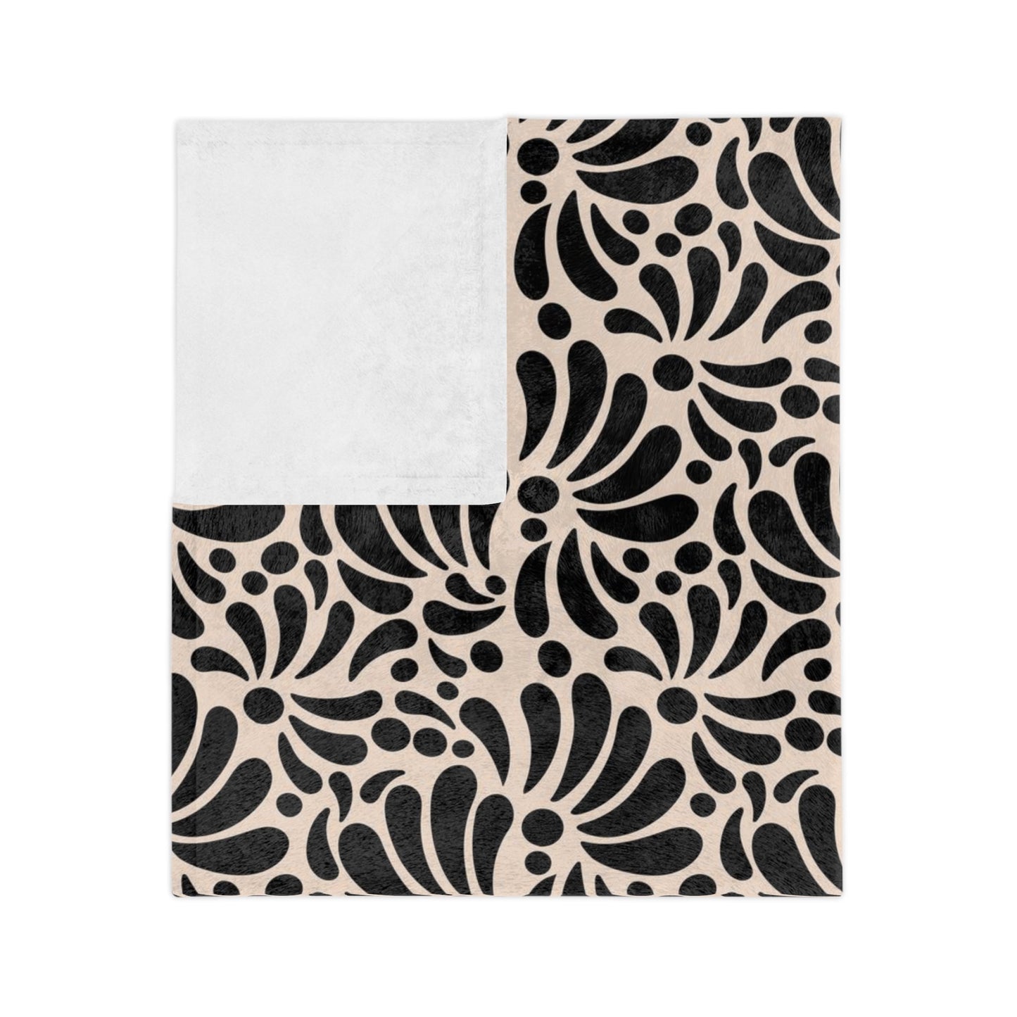 Black Talavera Soft Blanket - Covina Talavera Negra