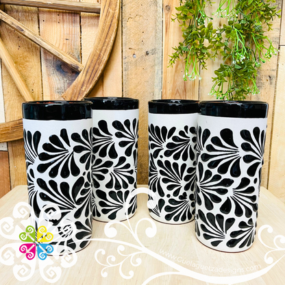 Engobe with Black Espiga Pato Pitcher Set - 4 Cups