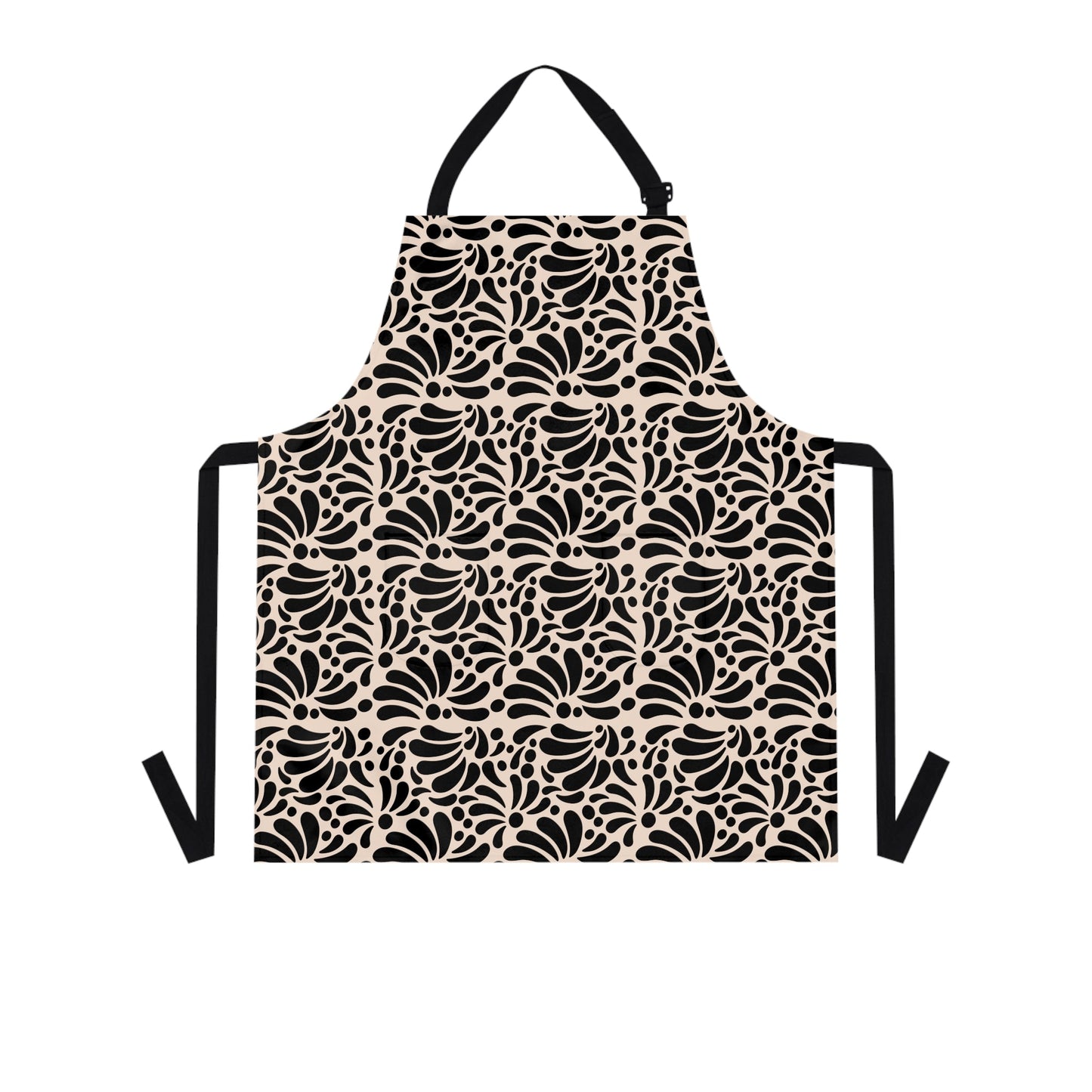 Black Talavera Design Apron - Mandil Talavera Negro
