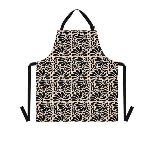 Black Talavera Design Apron - Mandil Talavera Negro